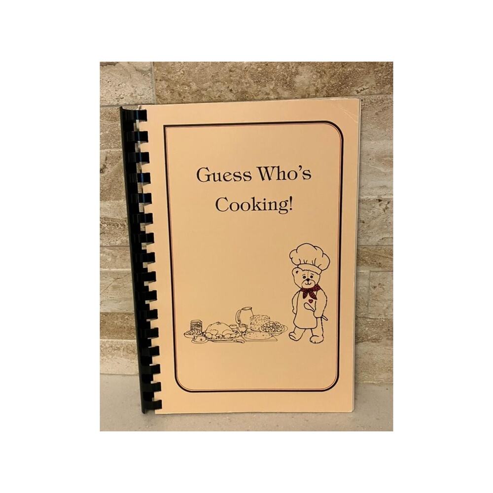 1988 Guess Who's Cooking! Cookbook KMart Charity Edition 2nd Printing Spiral